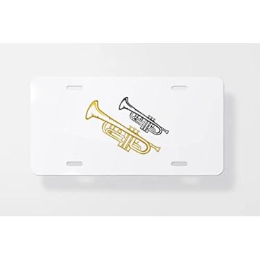 Imagem de Capa para placa de licença Trumpet 2 – Capa para placa de carro – Capa para placa de carro 15,24 x 30,48 cm