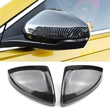 Imagem de Esquerdo e direito do carro espelho retrovisor decoração moldura retrovisor guarnição, apto para Polo 2018 2019 2020 LHD