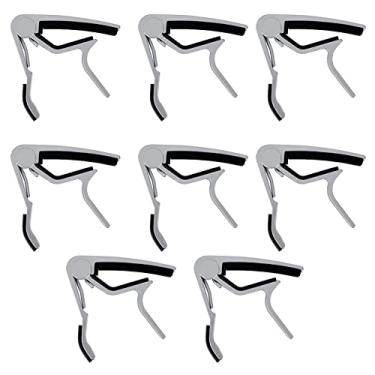 Imagem de Kit 8 Capotrastes Braçadeira de Alumínio para Guitarra/Violão