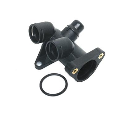 Imagem de URO Parts Flange de mangueira de refrigeração 058121133B, parte traseira da cabeça do cilindro, anel de vedação de base incluído, anel de vedação não incluído