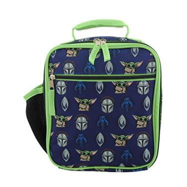 Imagem de Star Wars Mandalorian Baby Yoda Boy's Girl's Adult Soft Insulated School Lunch Box (One Size, Blue/Green)