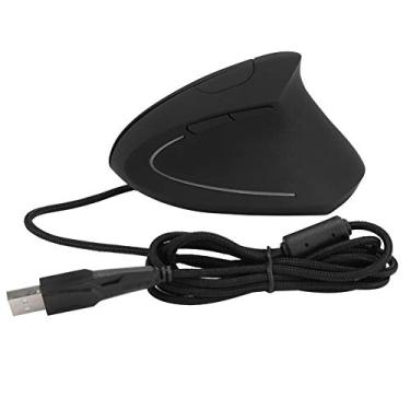Imagem de Mouse ergonômico para computador mouse mouse para jogos vertical ótico ajustável 800-1200-2000-3200 DPI com LED (preto)