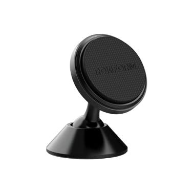 Imagem de ROKFORM - Suporte magnético ajustável para carro, giro de 360 graus com fita VHB 3M, suporte para celular, painel de alumínio, suporte de telefone para caminhão, carro e van (preto)