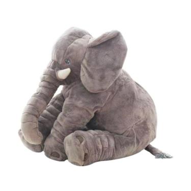 Imagem de Almofada Elefante de Pelúcia Cinza - Buba Baby