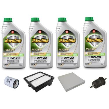 Imagem de Kit Troca Óleo 0w20 Havoline Sintétic Filtros Honda Fit City