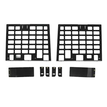 Imagem de Asixxsix Suporte de carga lateral para janela traseira, 2 peças de painel de armazenamento modular de liga de alumínio com chave e parafusos Painel Molle Janela traseira Cada