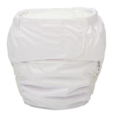 Imagem de Sigzagor Teen — Fralda de tecido adulto reutilizável para incontinência por deficiência, White (Large 26in to 50in)
