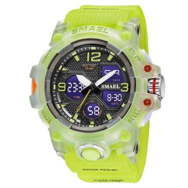 Imagem de Relógios Masculinos Relógio Militar de Pulso à prova d'água para uso ao ar livre Tática Multi-funcional de Alarme LED Stopwatch (Verde Fluorescente)