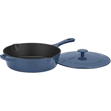 Imagem de Cuisinart Fôrma de ferro fundido, fritadeira de frango de 30,48 cm, azul provencial esmaltado