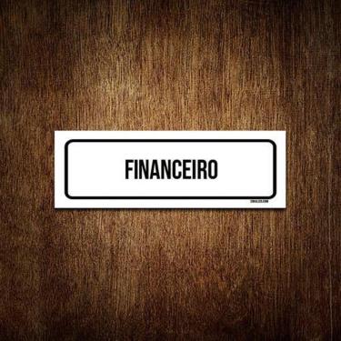 Imagem de Placa De Sinalização Setor - Financeiro  23X9 