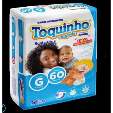 Imagem de Fralda Infantil Toquinho De Gente Basic Plus G C/60
