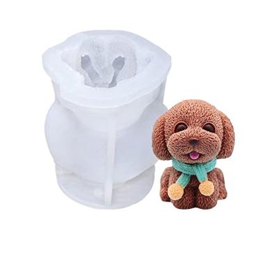 Imagem de Bandeja de cubo de gelo para cachorro de pelúcia molde de cubo de gelo mousse bolo abrasivos de silicone vela de aromaterapia faça você mesmo manual molde de epóxi ferramentas de sorvete molde de cubo de gelo (cor: D)
