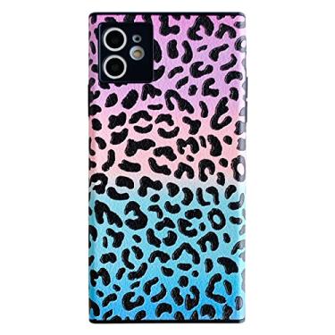Imagem de Capa de telefone de proteção de câmera de leopardo quadrado de luxo para iphone 12mini se2 8 plus xr xs 11pro max gradiente blu-ray capa de silicone, a, para iphone 11pro max