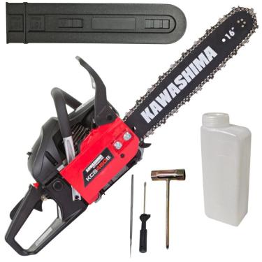 Imagem de Motosserra Alta Resistência Kawashima À Gasolina KCS 460-S 45,8cc 2 Tempos Ideal Para Uso no Campo