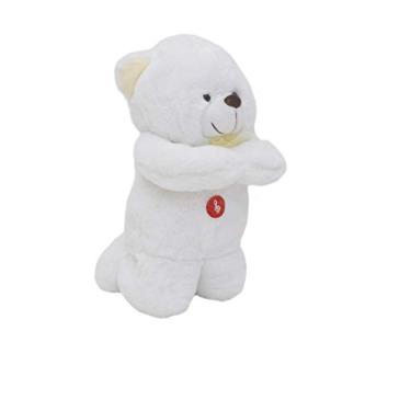 Imagem de Urso Pelúcia Reza Pai Nosso 28cm Ajoelhado BBL1496-C Laço Amarelo