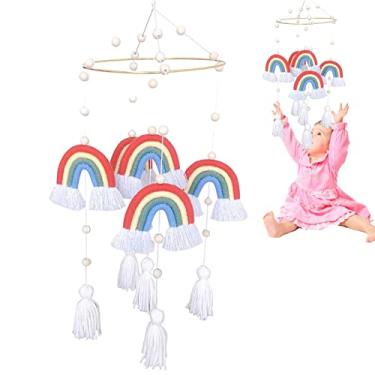Imagem de Baby Mobile para Berço - Cama para Bebê - Adereços decoração quarto bebê menina ornamento móvel pendurado para decoração quarto