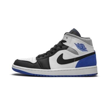 Imagem de Nike Air Jordan 1 Mid SE Union Royal (852542102), Branco/Hyper Royal-Preto, 8.5