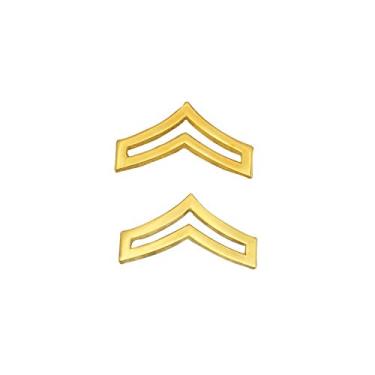 Imagem de Smith & Warren Pino de uniforme policial com acabamento dourado e insígnia de latão com gola chevron dupla de 16 mm, M, Latão