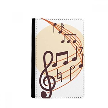 Imagem de Porta-passaporte com notas musicais curvadas em forma de redondo, capa para cartão, Multicolorido.