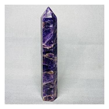 Imagem de JUIYU Pedra de Cristal 153mm Fantasia Natural Ametista Torre Pedra Preciosa Decoração de Casa Presentes (Cor: Peso 209g)