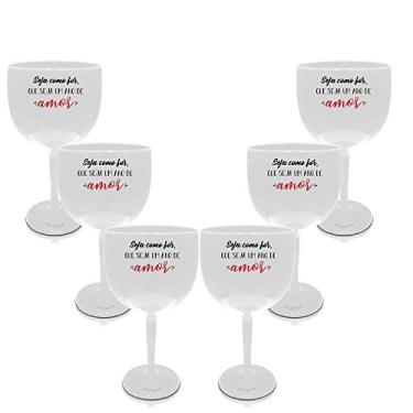 Imagem de Kit 6 Taças Gin Brancas Personalizadas Seja como For...