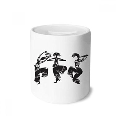 Imagem de DIYthinker Porta-moedas de cerâmica Totems Mexicana com flauta para pessoas de dança