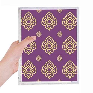 Imagem de Caderno de ilustração de arte roxa dourada Kingdom com folhas soltas diário recarregável artigos de papelaria