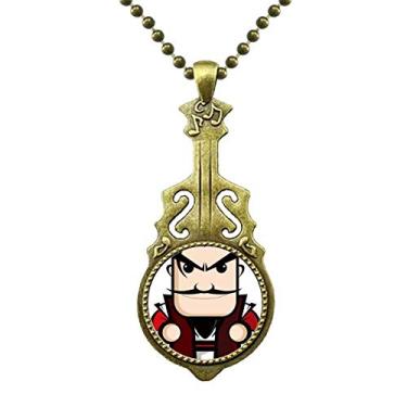 Imagem de DIYthinker China obra-prima chinesa desenho chaogai colar antigo joia música pingente