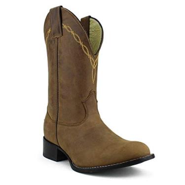 Imagem de Bota Mr West B-46 Roper Ouro CM Mad Dog Tabaco M.W 193 Tamanho:43;Cor:Marrom