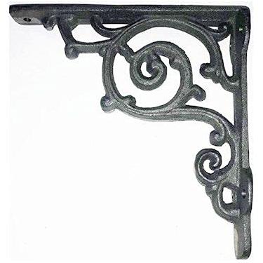 Imagem de Suporte para prateleira em ferro fundido 20x20cm - Kit com 2 unidades.