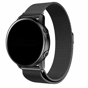 Imagem de Pulseira 20mm Magnética Milanese compatível com Galaxy Watch Active 1 e 2 - Galaxy Watch 3 41mm - Galaxy Watch 42mm - Amazfit GTR 42mm - Amazfit GTS - Marca LTIMPORTS (Preto)