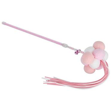 Imagem de Wosune Bastão de sino de gato, brinquedo divertido para animais de estimação resistente a morder gato varinha de gato, brinquedo interativo para gatos ou gatos (rosa)