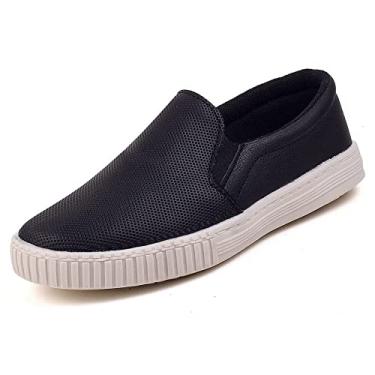 Imagem de Sapatilha Infantil Tenis Calce Facil Meninos Casual Light Cor:Preto;Tamanho:35