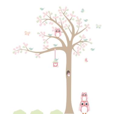 Imagem de Adesivo De Parede Infantil Árvore Coruja Baby 1,85M - Quartinhos