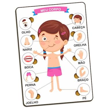 Imagem de Jogo Tabuleiro Quebra Cabeça do Corpo Humano, Menino e Menina, Ideal para Divertir e Educar Crianças, Presente Infantil (MENINA)