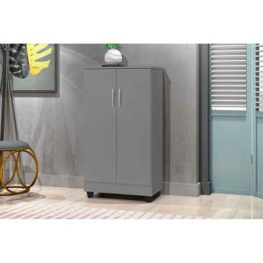 Imagem de Armário Multiuso Sapateira 2 Portas Smart Cinza - Rede Moveis