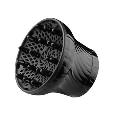 Imagem de Milageto Adaptador difusor de cabelo adequado para secador de cabelo de 1,4 polegadas-3 polegadas, acessórios ajustáveis para cabelos longos cacheados e, preto