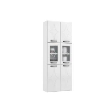 Imagem de Paneleiro De Cozinha  Rubi 6 Portas (2 C/ Vidro) Branco - Telasul