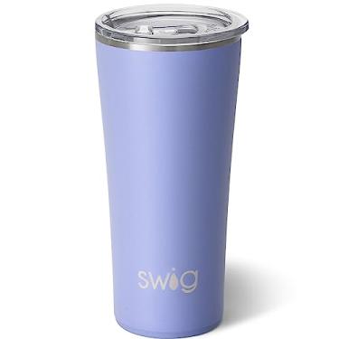 Imagem de Copo de caf Swig Life com isolamento triplo de a o inoxid vel com tampa, lav vel na lava-lou as, parede dupla e copo de caf selado a v cuo para viagem, Casual, Matte Hydrangea, 22oz