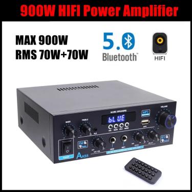 Imagem de Woopker-Amplificador de Potência Doméstica  AK55  900W  2.0 Canais  Bluetooth 5.0  Estéreo HiFi