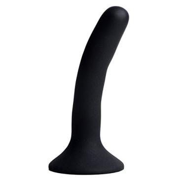 Imagem de Strap U Dildo com tira de silicone, preto, pequeno