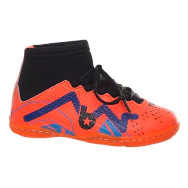 Imagem de Chuteira Futsal Infantil Botinha Blank Star 28 ao 33 com Solado Costurado (Laranja, BR, Criança de 4 a 8 anos, Numérico, 29)