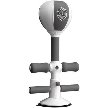 Imagem de Saco de pancadas com suporte - Bola de boxe para abdominais ajustável, equipamento portátil para exercícios abdominais com bola de alívio de estresse, bola de alívio de mesa para estresse, equipamento