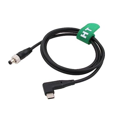 Imagem de HangTon Cabo de alimentação USB C PD de 12 V para Atomos Ninja V, SmallHD 702 Touch, dispositivos de vídeo PIX-E7, bloqueio de monitor CC ângulo reto de 20 polegadas