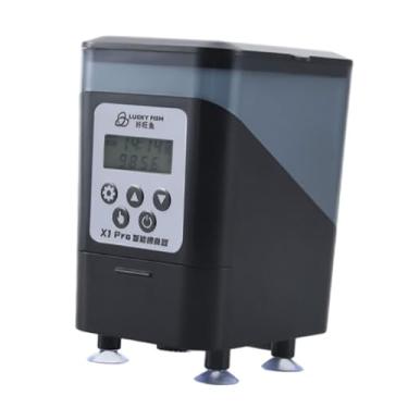 Imagem de Baoblaze Alimentador automático de peixes, alimentador de peixes de aquário, alimentador de peixes de férias de grande capacidade para todos os tipos de água, com display digital