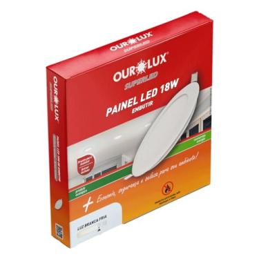 Imagem de Painel SUPERLED Embutir 18W Bivolt 6500K Redondo OUROLUX