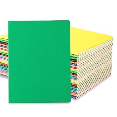 Imagem de Labkiss Pacote com 30 cadernos grandes B5 pautados universitários, capa colorida, tamanho B5, 19,3 x 25,4 cm, 60 páginas, papel grosso forrado, conjunto de agenda para mulheres, homens, crianças,