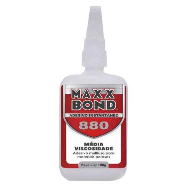 Imagem de Super Cola Adesivo Instantâneo  880 Multiuso 100g -Maxx Bond