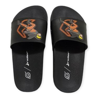 Imagem de Chinelo Rider Full 86 Naruto Slide Grendene 12020 Preto-Masculino