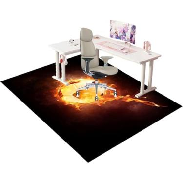 Imagem de Tapete de cadeira para piso em carpete, tapete para cadeira de jogos, tapete para cadeira de escritório, protetor de carpete multifuncional, tapete para cadeira de mesa para piso em carpete